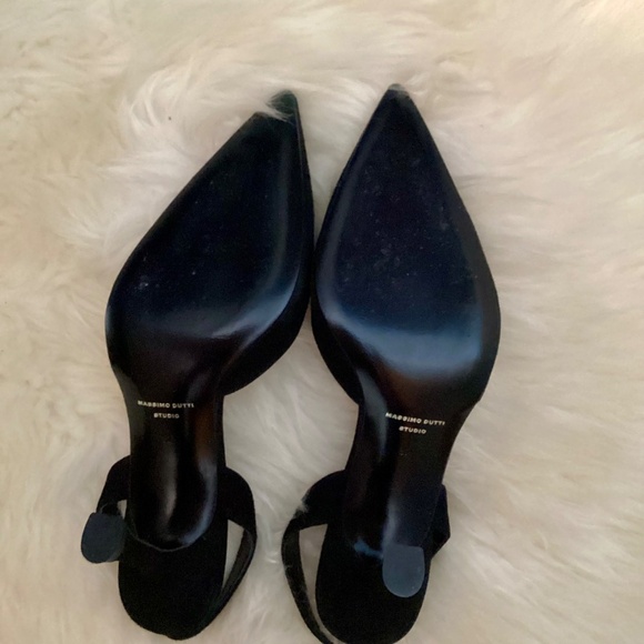 Massimo Dutti Studio suede heels shoes with bling 37 - Picture 7 of 14